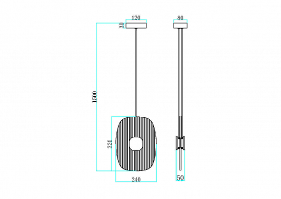 изображение Подвесной светильник Maytoni MOD152PL-L1BK