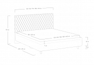 Мягкая кровать Stella 160х200 с подъемным механизмом, велюр Велутто какао
