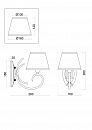 Настенный светильник (бра) Freya FR2013WL-01G