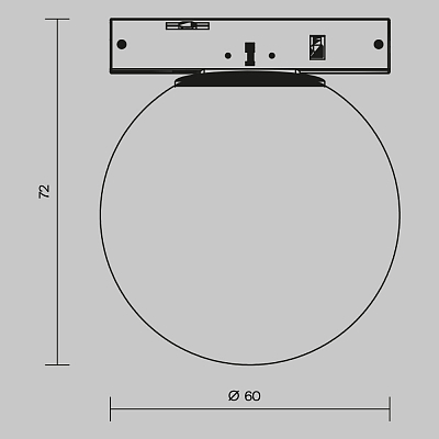 фото Трековый светильник Technical TR185-1-3W4K-B