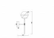 Настенный светильник (бра) Freya FR5204WL-01BS