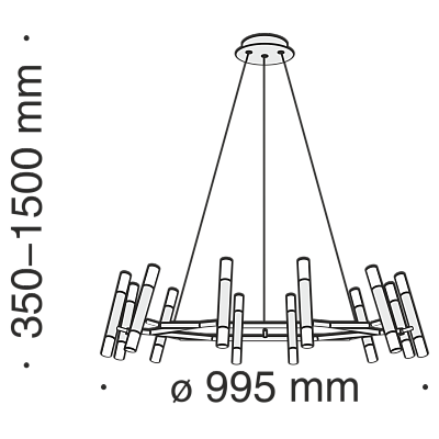 фото Подвесной светильник Maytoni MOD031PL-24B