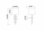 Бра Arte Lamp Taygeta A4097AP-1CC