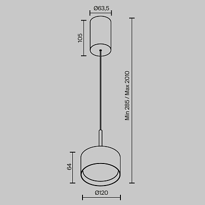 фото Подвесной светильник Technical P102PL-12W4K-W