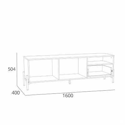 изображение Тумба под ТВ ТВА Нуар НМ 011.35
