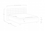 Мягкая кровать Siena 160х200 с подъемным механизмом, велюр Велутто какао