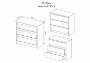 Комод МК 800.1 (МП) графит